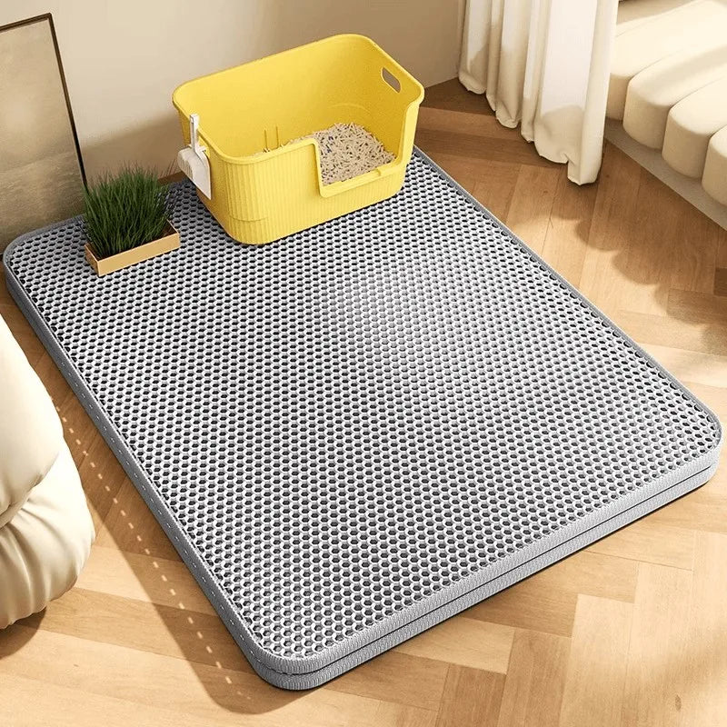 Double-Layer Honeycomb Cat Litter Mat