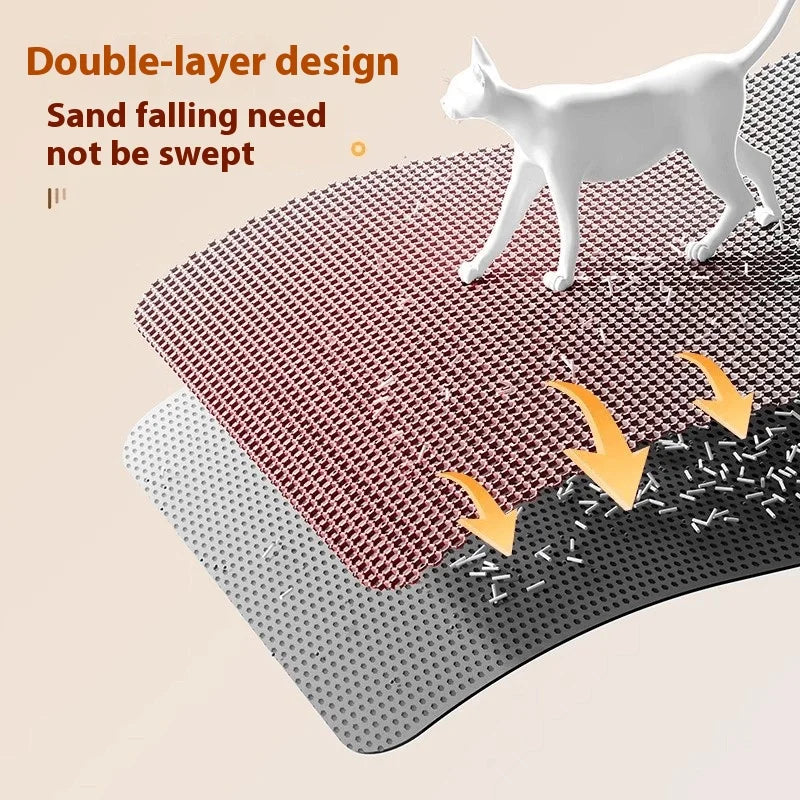 Double-Layer Honeycomb Cat Litter Mat